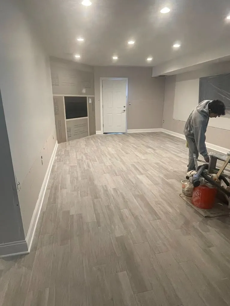 Basement remodeling project in Connecticut by Yank Remodeling & Building